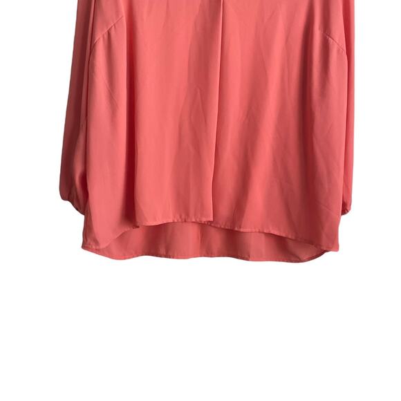 Appraisal Women Top 2X Peach Flowy High Low Hem Fairy‎ Pastel Office Travel - Picture 8 of 12